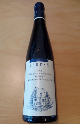 Weingut Heribert Kerpen "Wehlener Sonnenuhr Trockenbeerenauslese Riesling", Moezel 375ml
